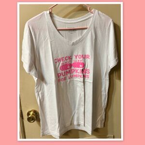 Women’s Time and Tru “Check Your Pumpkins For Lumpkins” Handmade T-Shirt